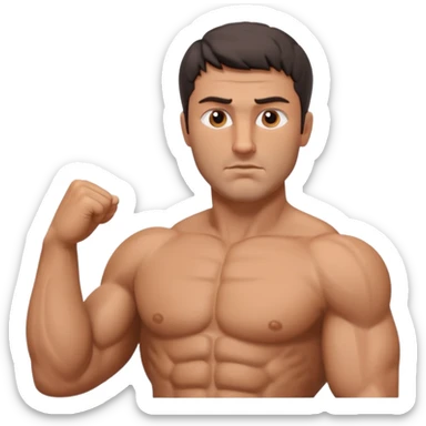 crea a un griego estoico, muy musculoso 3d sticker