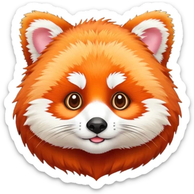 red panda fur, only the fur sticker