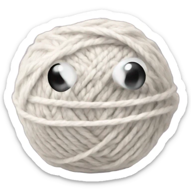 Yarn crochet sticker