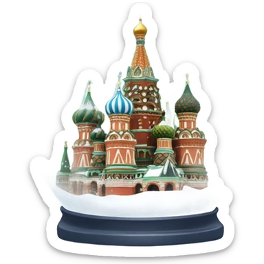 Kremlin in Christmas snow globe sticker