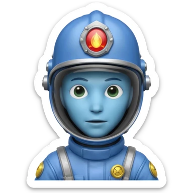 Alien firefighter sticker