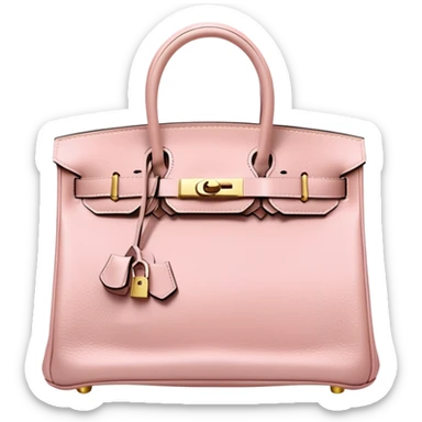 Pale pink birkin bag sticker