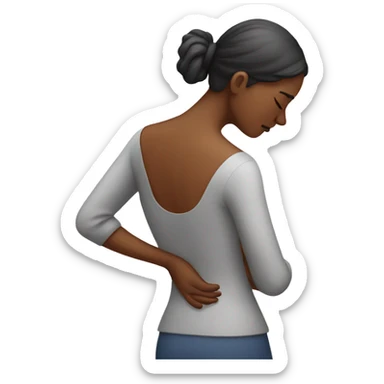 Woman with back ache sticker