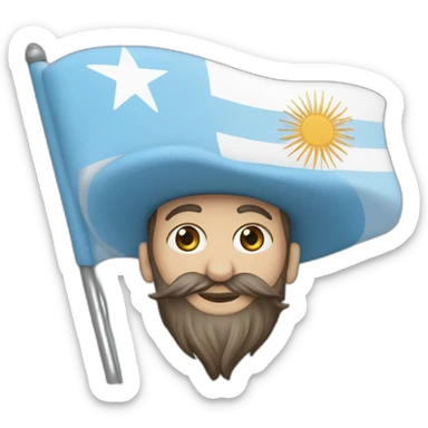 A wizzard with an argentine flag sticker