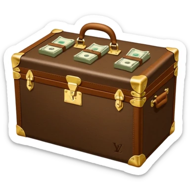 Luis Vuitton Trunk in monry sticker