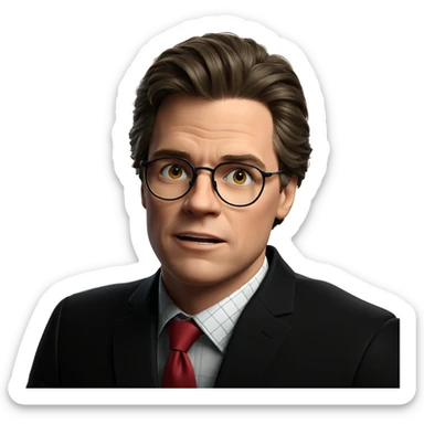 smartly dressed young man sticker