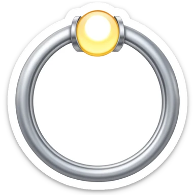Silver ring of light sticker