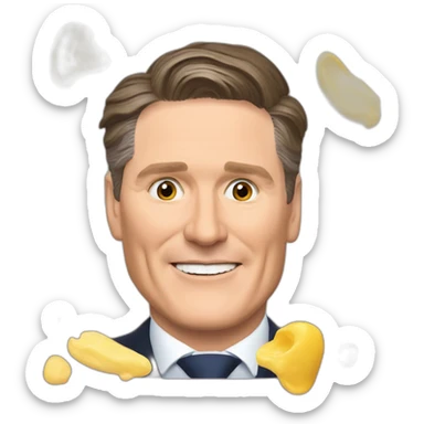 keir starmer custard accident sticker