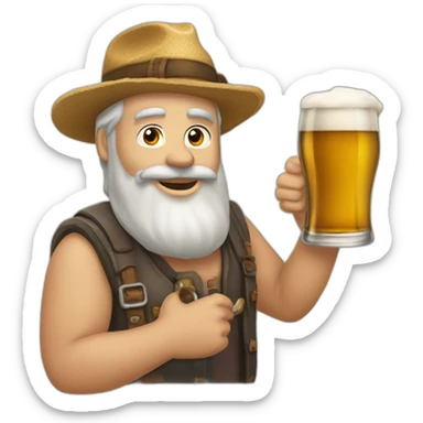 Éric zemour qui bois une bière sticker