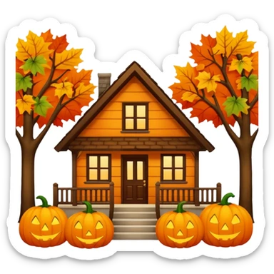Cozy autumn home sticker