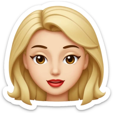 Very weird seductive wink sticker