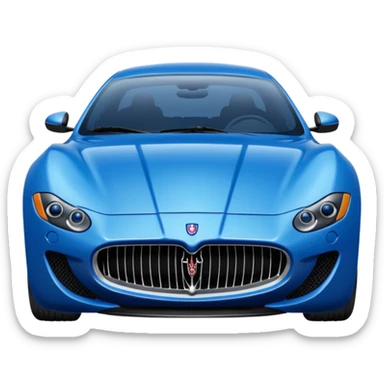 Blue Maserati sticker