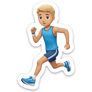High resolution of ful body kid running  sticker