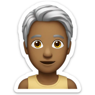 Cara de cu com caracóis sticker