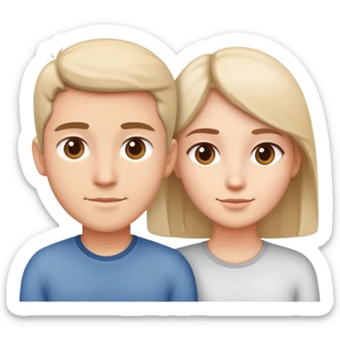 Two people gradually moving closer, showing progression of trust building sticker