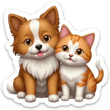 dog a cat sticker