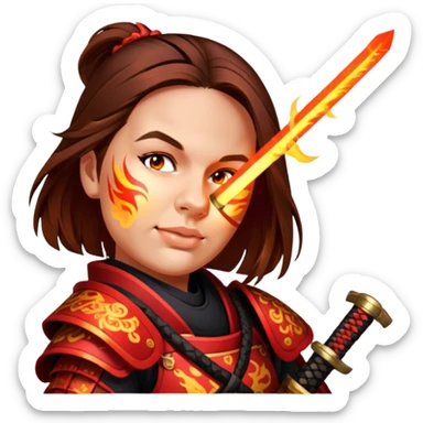 Fire-Wielding Samurai sticker