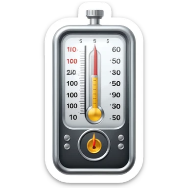 analog progress tracker, vertical gauge with needle sticker