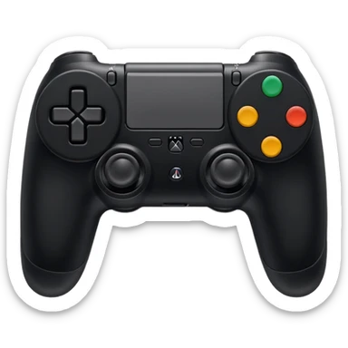 PS4 controller, clear and iconic emoji sticker