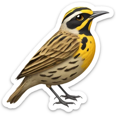 Meadowlark bird  sticker