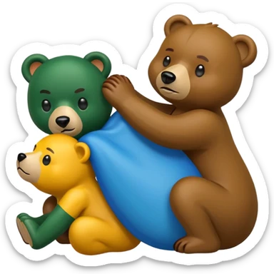 Packers pooping on bears sticker