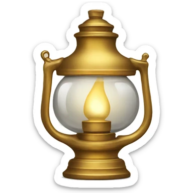 Gold oil lamp sticker