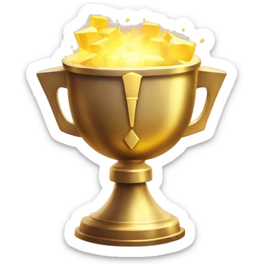 golden holy grail chalice overflowing with magical energy sticker