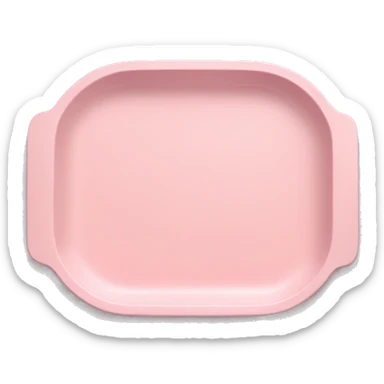 Light pink food tray sticker