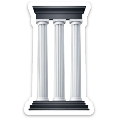 A minimalistic diagram or a set of neat columns and lines arranged logically and symmetrically, without numbers or signatures. sticker