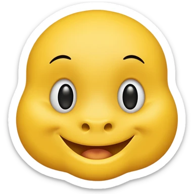 Smiley face (yellow) with mole on chin sticker