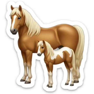 Cheval et son poulain sticker