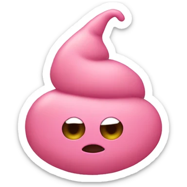 pink poop emoji sticker