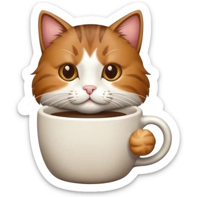 Gato tomando café sticker