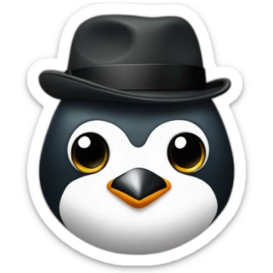 penguin head with peaky blinders ivy cap sticker