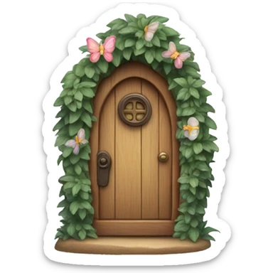 A fairy door sticker