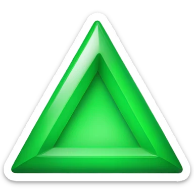 green triangle with the tip of the triangle pointing down sticker