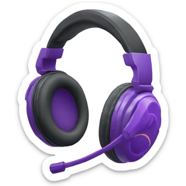 Wireless purple gaming headset sticker