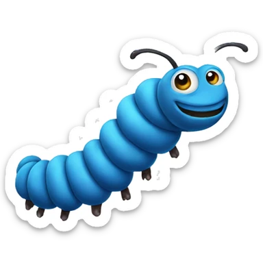 Blue Caterpillar  sticker