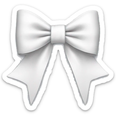 bow white sticker