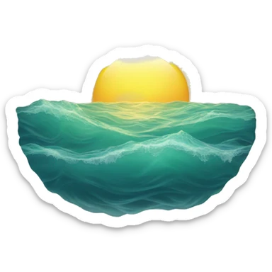 Sun with ocean  sticker