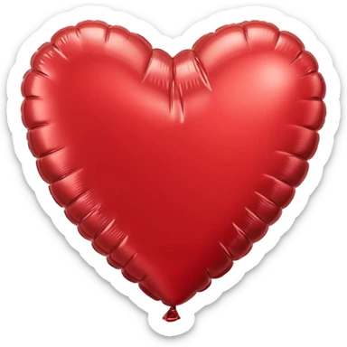 Foil balloon heart, remove background sticker
