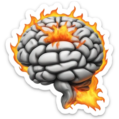 brain on fire sticker