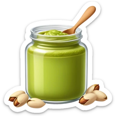 a  single jar of pistachio spread sticker