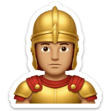 roman conqueror without any weapon or shield  sticker