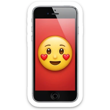 Un emoji qui fait un clin d’œil et mélangé à un cœur rouge iPhone  sticker