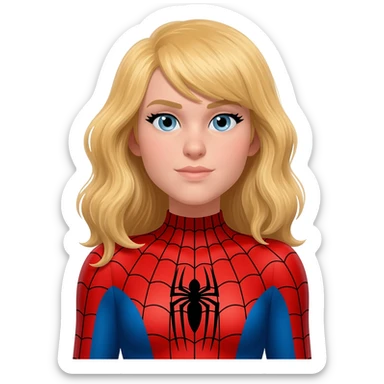 Sipiderman sarışın kadın sticker