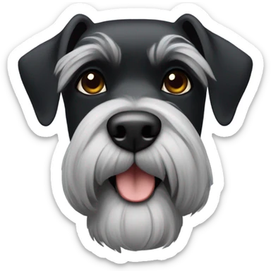Black schnauzer with no beard  sticker