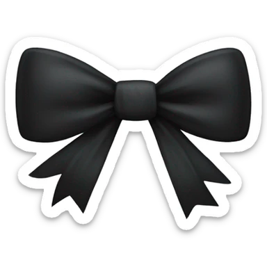 black bow sticker