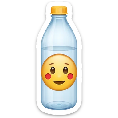 une bouteille en plastique dechet vide  sticker