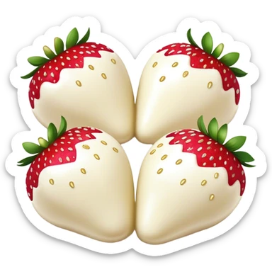 white chocolate covered strawberries with glitter  sticker